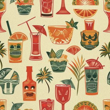 VANJSKI DEKOSTOFFE OXFORD - Motiv Cocktail | DX8561