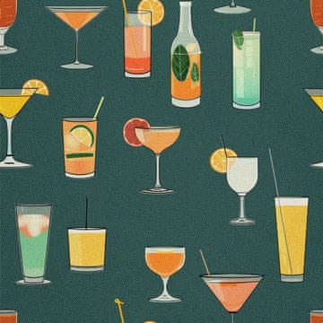 OUTDOOR DEKOSTOFFE OXFORD - Motiv Cocktail | DX8753