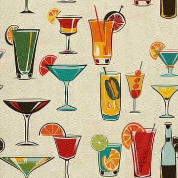 OUTDOOR DEKOSTOFFE OXFORD - Motiv Cocktail | DX8828