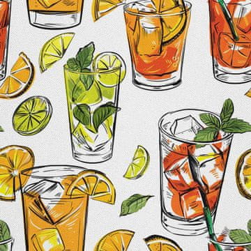 OUTDOOR DEKOSTOFFE OXFORD - Motiv Cocktail | DX8662