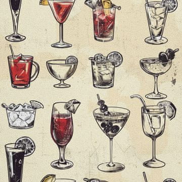 VANJSKI DEKOSTOFFE OXFORD - Motiv Cocktail | DX8503