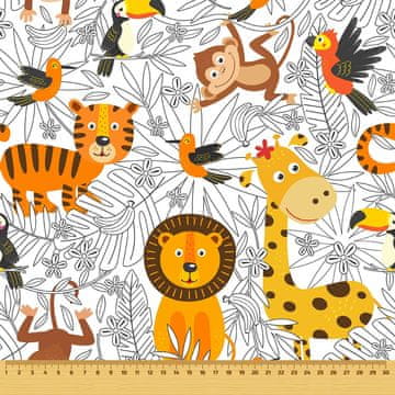 VANJSKI DEKOSTOFFE OXFORD - Motiv lustiger Zoo