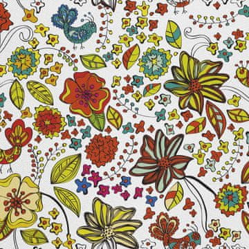 VANJSKI DEKOSTOFFE OXFORD - Motiv dobrenfrohe Blumen I DX392