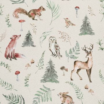 VANJSKI DEKOSTOFFE OXFORD - Motiv Tiere aus dem Wald I DX694