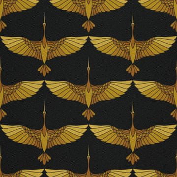 VANJSKI DEKOSTOFFE OXFORD - Motiv goldener Kranich I DX529