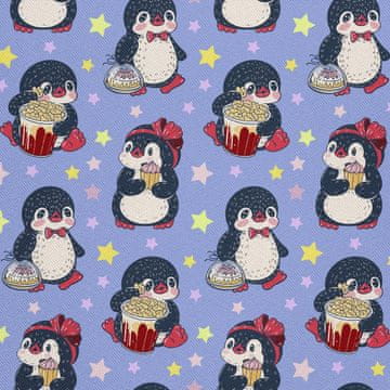 VANJSKI DEKOSTOFFE OXFORD - Motiv Pinguine s kokicama I DX595