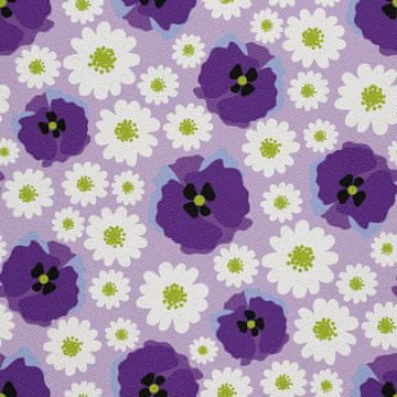 VANJSKI DEKOSTOFFE OXFORD - Motiv Gänseblümchen und Mohnblumen I DX475