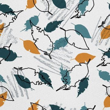 VANJSKI DEKOSTOFFE OXFORD - Motiv bemalte Blätter I DX353