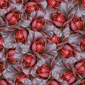 VANJSKI DEKOSTOFFE OXFORD - Motiv Aquarellblumen 4 I DX460