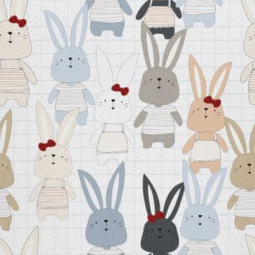 VANJSKI DEKOSTOFFE OXFORD - Motiv Baby-Kaninchen-Doodle I DX509