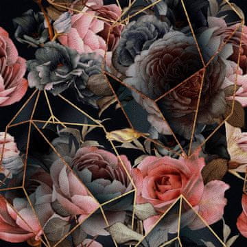 VANJSKI DEKOSTOFFE OXFORD - Motiv Blumen i geometrische Muster I DX605