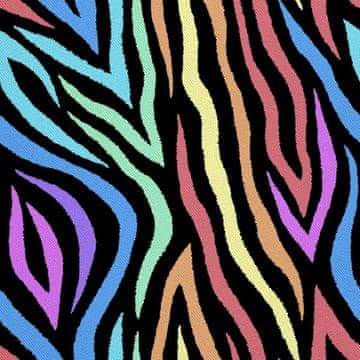 OUTDOOR DEKOSTOFFE OXFORD - Motiv Abstraction der Regenbogenstreifen I DX262