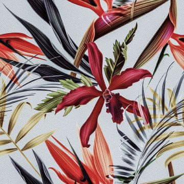 VANJSKI DEKOSTOFFE OXFORD - Motiv tropische Blumen I DX192