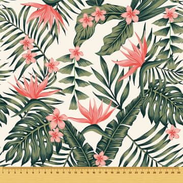 VANJSKI DEKOSTOFFE OXFORD - Motiv exotische Blätter I DR037
