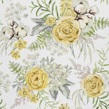 VANJSKI DEKOSTOFFE OXFORD - Motiv gemalte Blumen I DX225