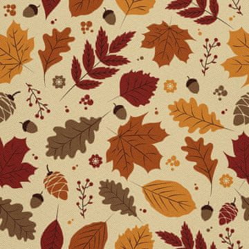 VANJSKI DEKOSTOFFE OXFORD - Motiv Herbstblätter I DX629