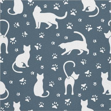VANJSKI DEKOSTOFFE OXFORD - Motiv Silhouetten von Katzen I DX657