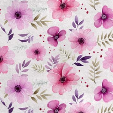 Royal Samt Stoff Polyester Zum Nähen - Motiv Blumen - RDX2976