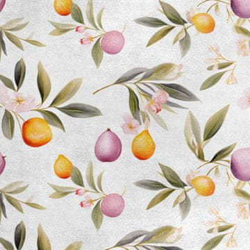 Royal Samt Stoff Polyester Zum Nähen - Motiv Obst - RDX2659