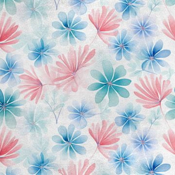 Royal Samt Stoff Polyester Zum Nähen - Motiv Blumen - RDX2714