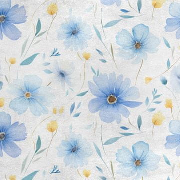 Royal Samt Stoff Polyester Zum Nähen - Motiv Blumen - RDX2924