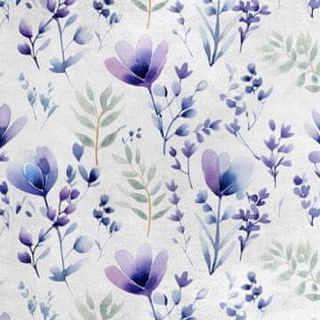 Royal Samt Stoff Polyester Zum Nähen - Motiv Blumen - RDX2838