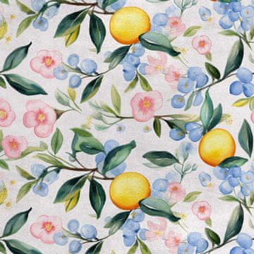 Royal Samt Stoff Polyester Zum Nähen - Motiv Obst - RDX2817