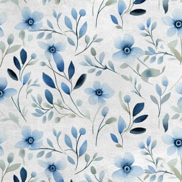 Royal Samt Stoff Polyester Zum Nähen - Motiv Blumen - RDX2816