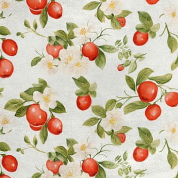Royal Samt Stoff Polyester Zum Nähen - Motiv Obst - RDX2398