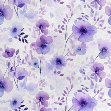 Royal Samt Stoff Polyester Zum Nähen - Motiv Blumen - RDX2974