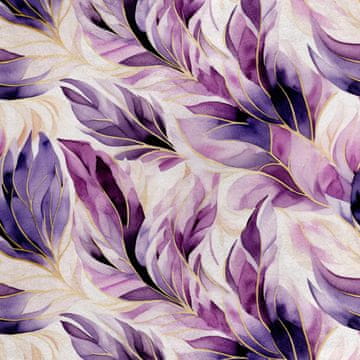 Royal Samt Stoff Polyester Zum Nähen - Motiv Gefieder - RDX2358