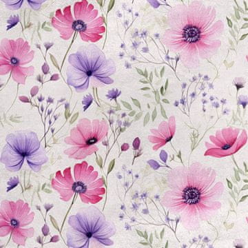 Royal Samt Stoff Polyester Zum Nähen - Motiv Blumen - RDX3038