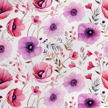 Royal Samt Stoff Polyester Zum Nähen - Motiv Blumen - RDX2948