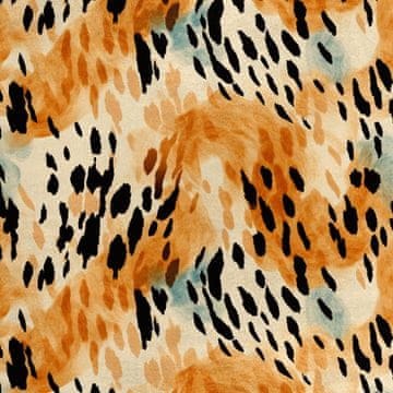 Royal Samt Stoff Polyester Zum Nähen - Motiv Tierdruck - RDX2433