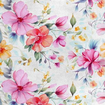 Royal Samt Stoff Polyester Zum Nähen - Motiv Blumen - RDX2854