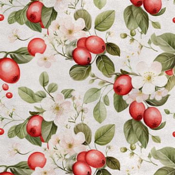 Royal Samt Stoff Polyester Zum Nähen - Motiv Obst - RDX2249