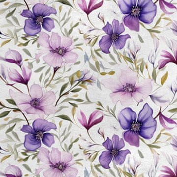 Royal Samt Stoff Polyester Zum Nähen - Motiv Blumen - RDX2780