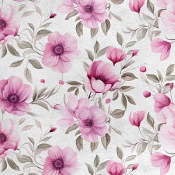 Royal Samt Stoff Polyester Zum Nähen - Motiv Blumen - RDX2865