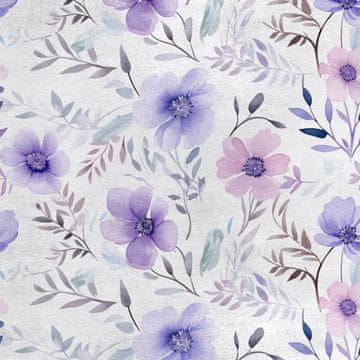 Royal Samt Stoff Polyester Zum Nähen - Motiv Blumen - RDX2769