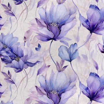 Royal Samt Stoff Polyester Zum Nähen - Motiv Blumen - RDX2730