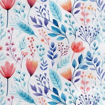 Royal Samt Stoff Polyester Zum Nähen - Motiv Blumen - RDX2984