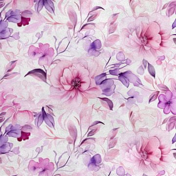 Royal Samt Stoff Polyester Zum Nähen - Motiv Blumen - RDX3039