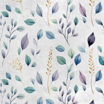 Royal Samt Stoff Polyester Zum Nähen - Motiv Blätter - RDX2329