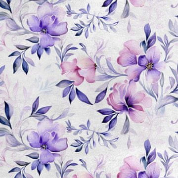 Royal Samt Stoff Polyester Zum Nähen - Motiv Blumen - RDX2894