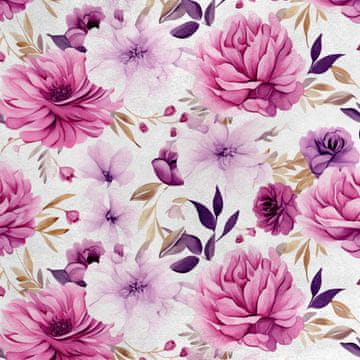 Royal Samt Stoff Polyester Zum Nähen - Motiv Blumen - RDX3010