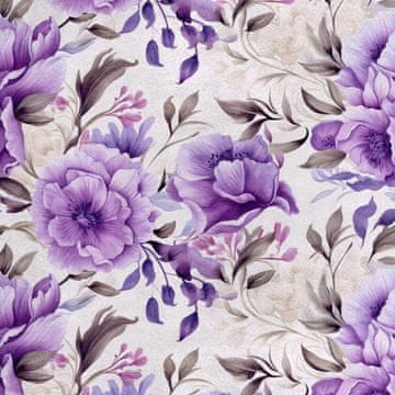 Royal Samt Stoff Polyester Zum Nähen - Motiv Blumen - RDX2726