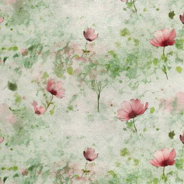 Royal Samt Stoff Polyester Zum Nähen - Motiv Blumen - RDX2798