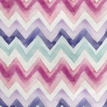 Royal Samt Stoff Polyester Zum Nähen - Motiv Zickzack - RDX2255