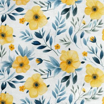 Royal Samt Stoff Polyester Zum Nähen - Motiv Blumen - RDX2927