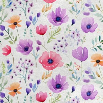 Royal Samt Stoff Polyester Zum Nähen - Motiv Blumen - RDX2716
